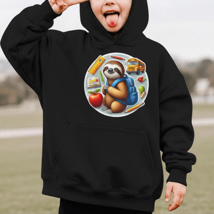 Back To School Sloth Boys Girls Student Kids Lover Child New Graphic Kid Hoodie