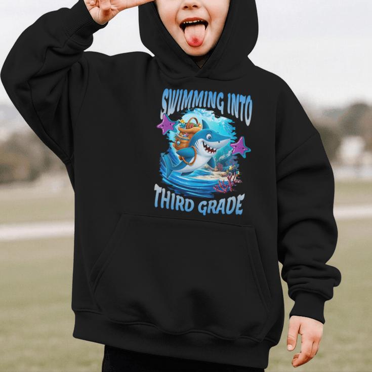 Back To School Third Grade Shark Graphic Kid Hoodie Back To School Third Grade Shark Graphic Kid Hoodie