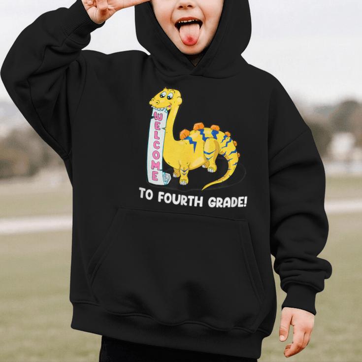 Back To School Welcome To Fourth Grade Graphic Kid Hoodie Back To School Welcome To Fourth Grade Graphic Kid Hoodie