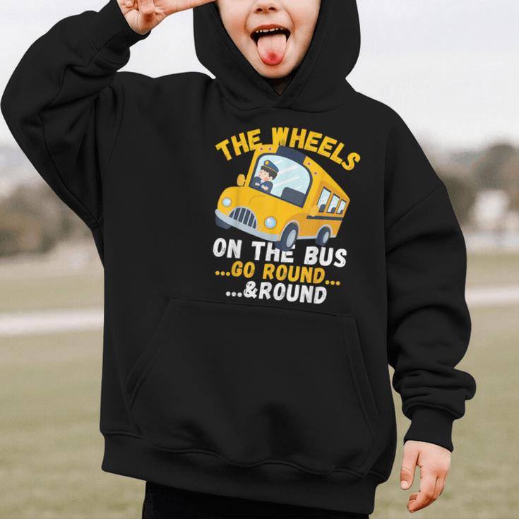 Back To School The Wheels On The Bus Go Round And Round Kids Graphic Kid Hoodie Back To School The Wheels On The Bus Go Round And Round Kids Graphic Kid Hoodie