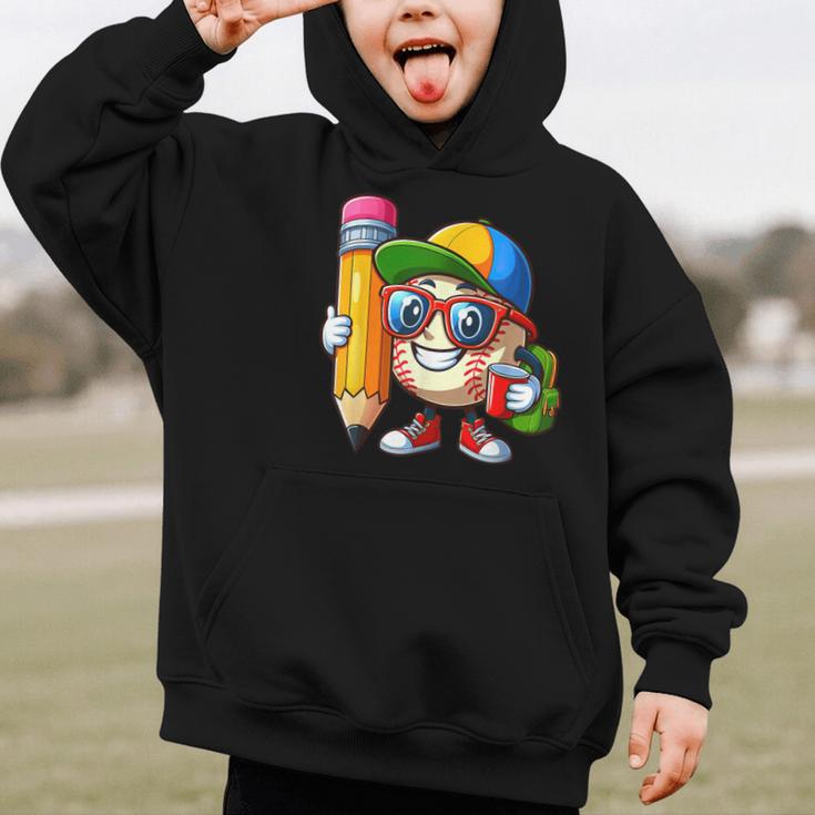 Baseball Lovers Pencil Back To School Kids Boys Girls Graphic Kid Hoodie