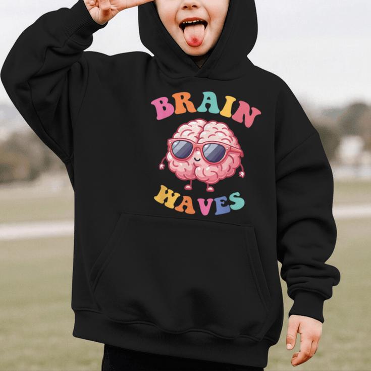 Brain Waves Last Day Of School Back To School Graphic Kid Hoodie