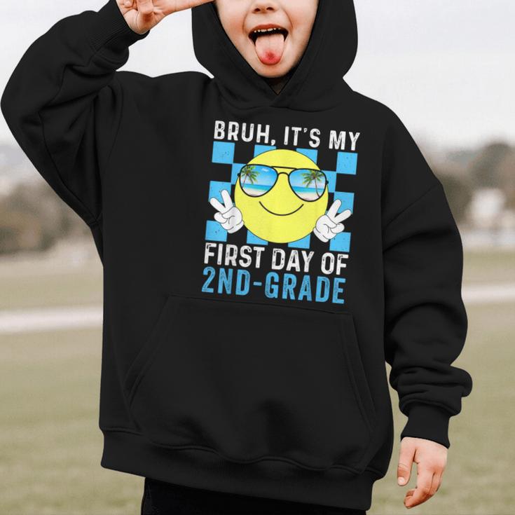 Bruh It's My First Day Of 2nd-Grade Back To School Kids Boys Graphic Kid Hoodie Bruh It's My First Day Of 2nd-Grade Back To School Kids Boys Graphic Kid Hoodie