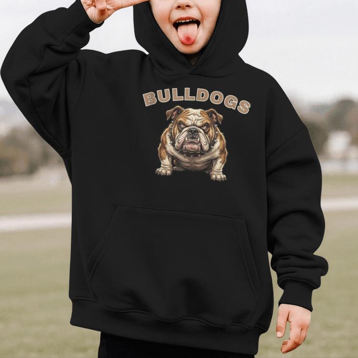 Bulldogs Back To School Spirit Graphic Kid Hoodie Bulldogs Back To School Spirit Graphic Kid Hoodie