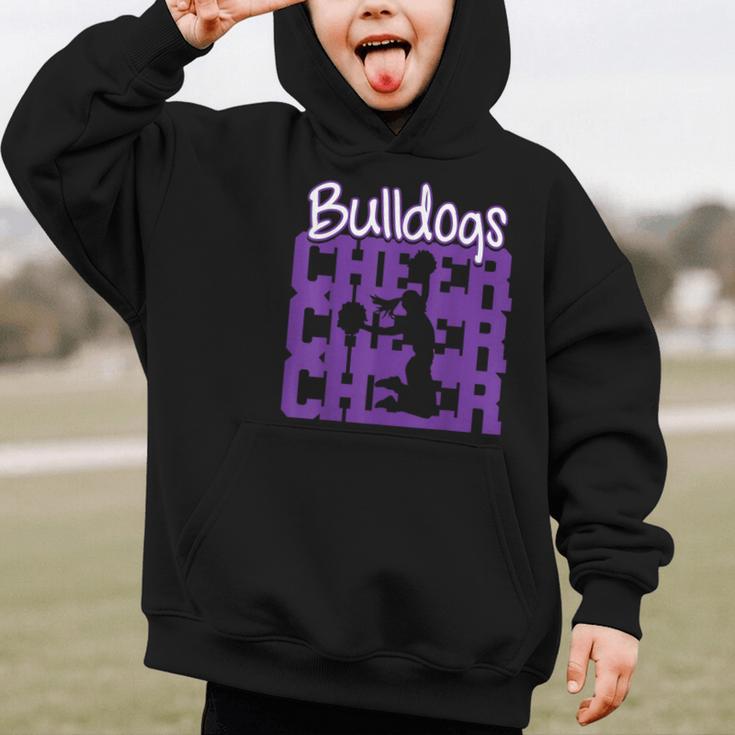 Bulldogs Cheer Back To School Cheerleading Spirit P Graphic Kid Hoodie Bulldogs Cheer Back To School Cheerleading Spirit P Graphic Kid Hoodie