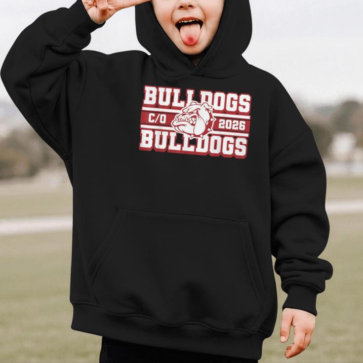 Bulldogs Class Of 2026 Back To School Senior Spirit M Graphic Kid Hoodie Bulldogs Class Of 2026 Back To School Senior Spirit M Graphic Kid Hoodie