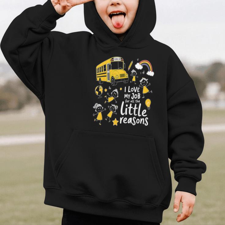 Bus Driver I Love My Job Little Reasons Back To School Graphic Kid Hoodie Bus Driver I Love My Job Little Reasons Back To School Graphic Kid Hoodie