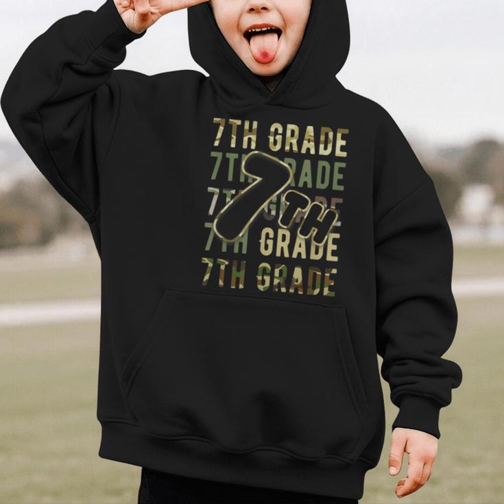 Camo Team Squad 7th Grade Back To School Kids Boys Graphic Kid Hoodie Camo Team Squad 7th Grade Back To School Kids Boys Graphic Kid Hoodie