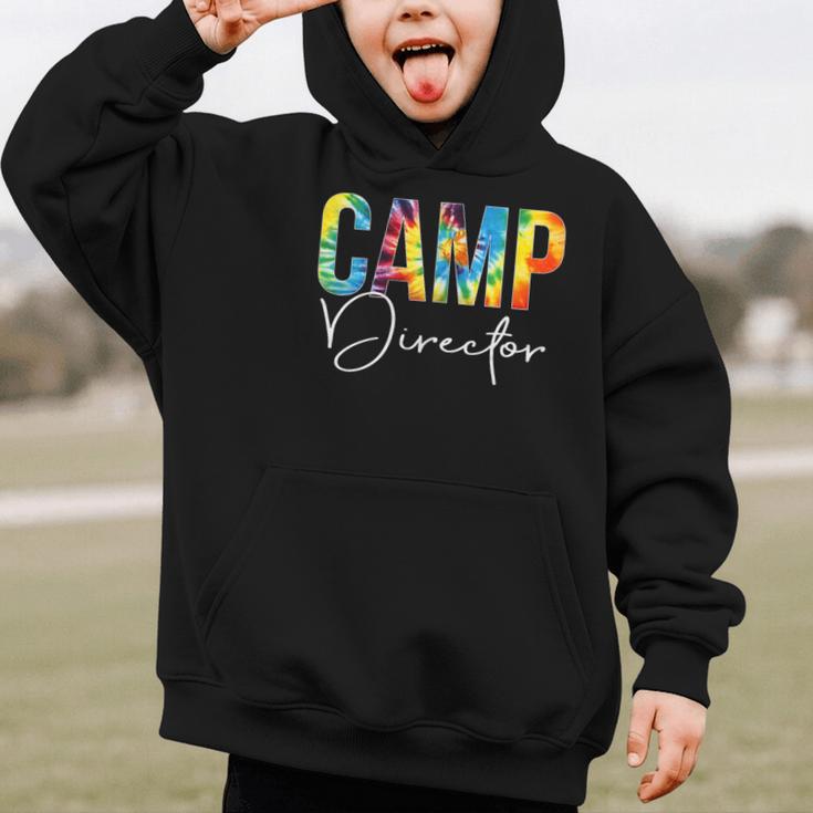 Camp Director Women Tie Dye Back To School Appreciation Day Graphic Kid Hoodie