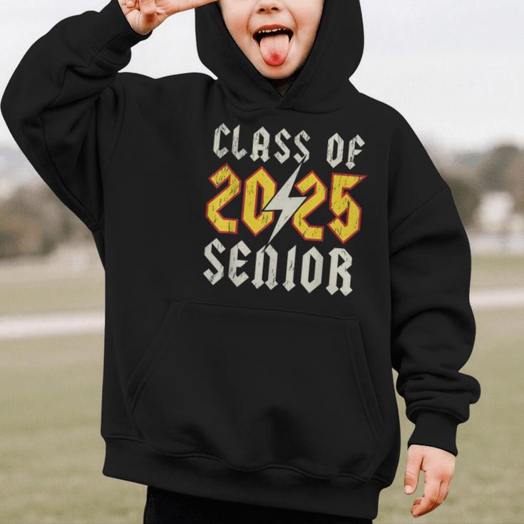 Class Of 2025 Senior Rock N Roll Back To School Music Lover Graphic Kid Hoodie Class Of 2025 Senior Rock N Roll Back To School Music Lover Graphic Kid Hoodie