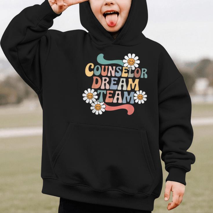 Counselor Dream Team Retro Back To School Counselor Squad Graphic Kid Hoodie Counselor Dream Team Retro Back To School Counselor Squad Graphic Kid Hoodie