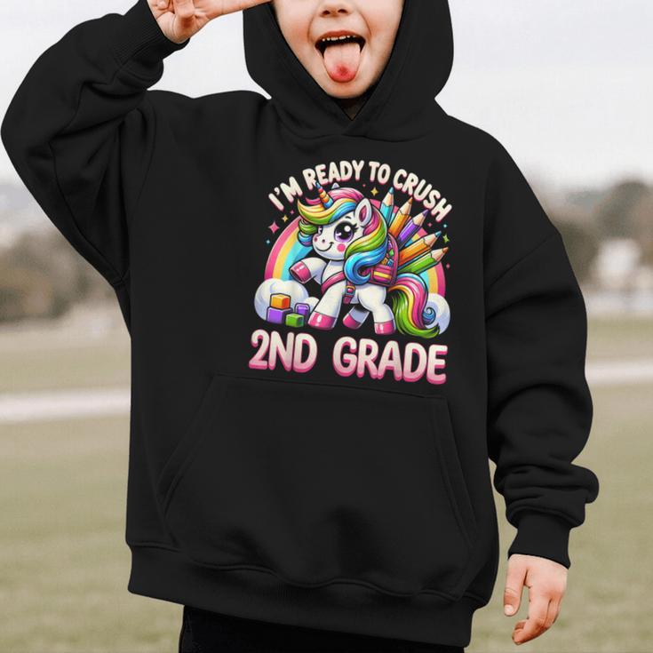 Crush 2nd Grade Girls Back To School Unicorn First Day Cute Graphic Kid Hoodie Crush 2nd Grade Girls Back To School Unicorn First Day Cute Graphic Kid Hoodie