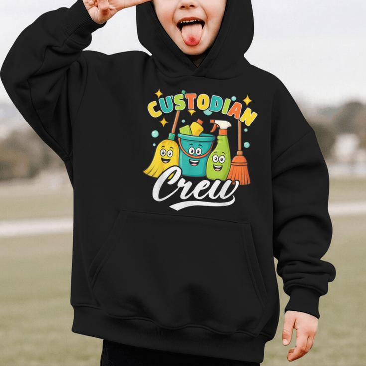 Custodial Crew Back To School Custodial Staff Graphic Kid Hoodie Custodial Crew Back To School Custodial Staff Graphic Kid Hoodie
