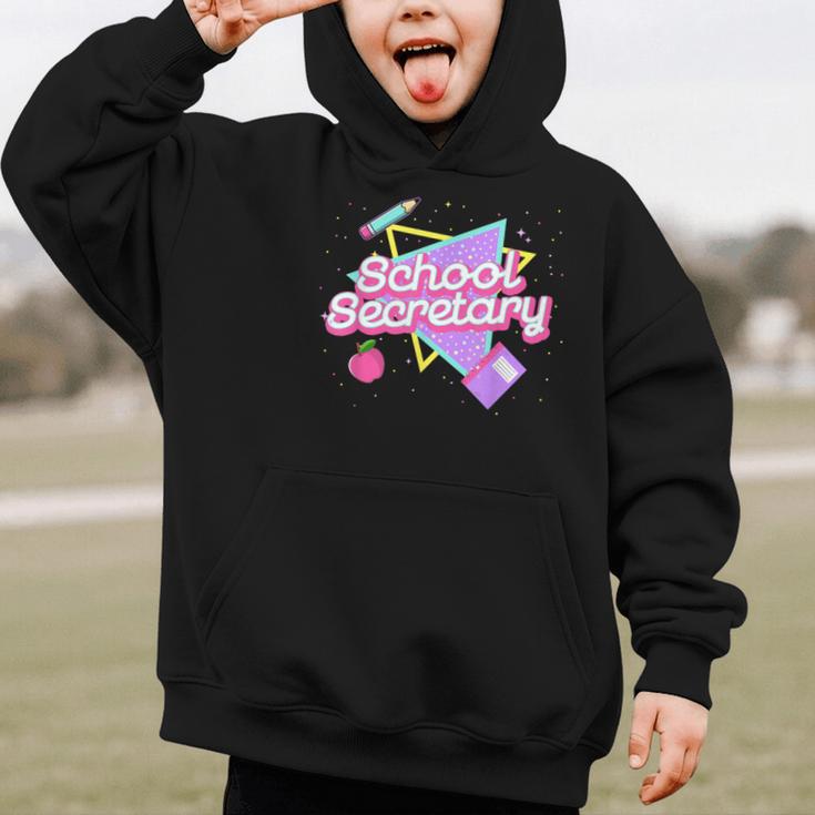 Cute School Secretary Shirt 80's 90's Back To School Graphic Kid Hoodie Cute School Secretary Shirt 80's 90's Back To School Graphic Kid Hoodie