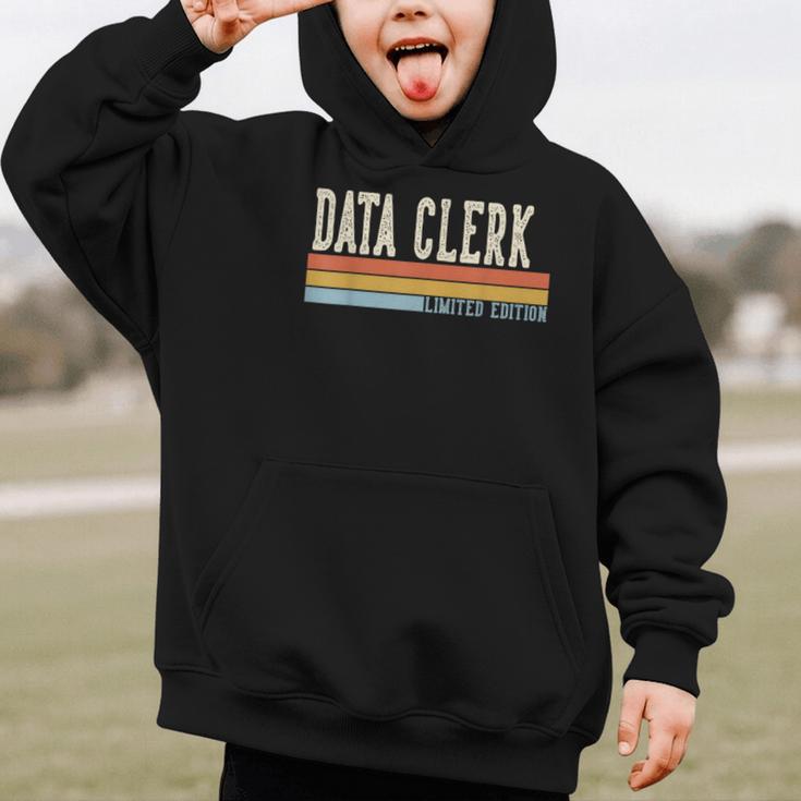 Data Clerk Week Retro Vintage Back To School Day Graphic Kid Hoodie Data Clerk Week Retro Vintage Back To School Day Graphic Kid Hoodie