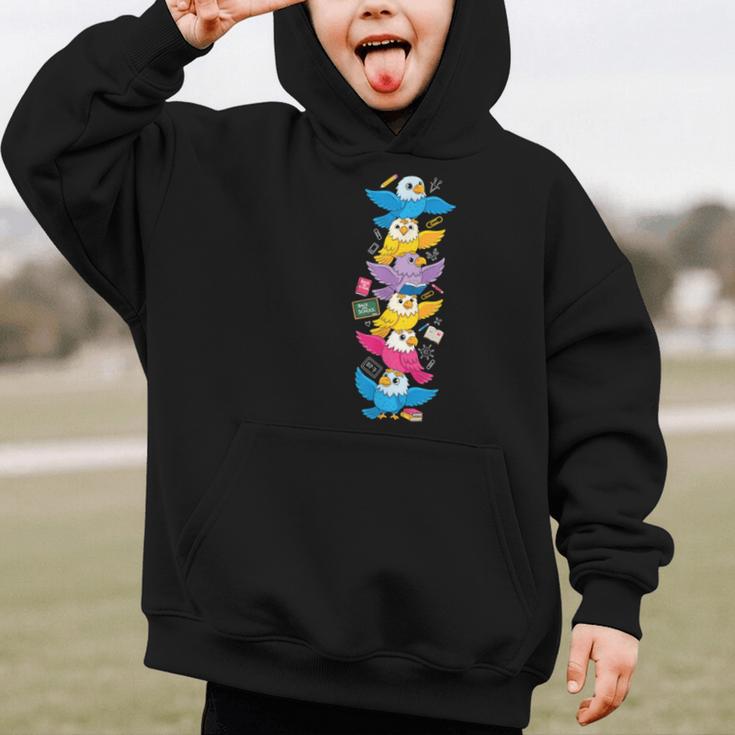 Eagle Colorful Rainbow Back To School Kids Boys Girls Graphic Kid Hoodie