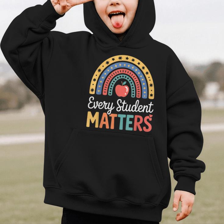 Every Student Matters Paraprofessional Back To School Graphic Kid Hoodie Every Student Matters Paraprofessional Back To School Graphic Kid Hoodie