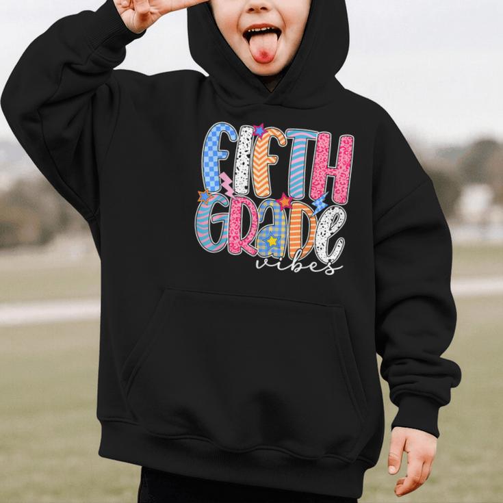 Fifth Grade Vibes 5th Grade Team Retro Back To School Graphic Kid Hoodie