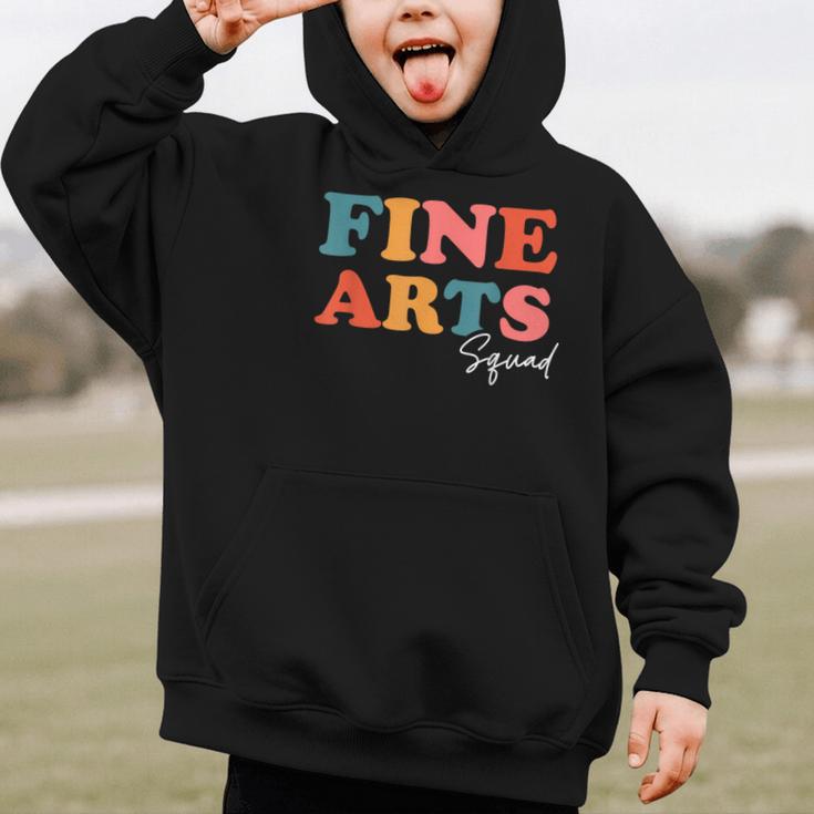 Fine Arts Squad Boho Cute Back To School Fine Arts Graphic Kid Hoodie Fine Arts Squad Boho Cute Back To School Fine Arts Graphic Kid Hoodie