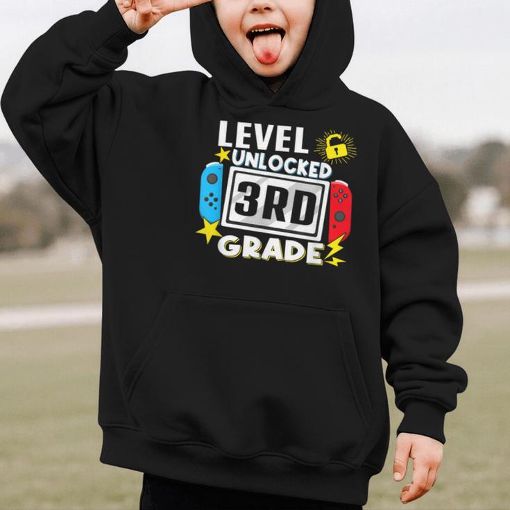First Day Of 3rd Grade Level Unlocked Game Back To School Graphic Kid Hoodie First Day Of 3rd Grade Level Unlocked Game Back To School Graphic Kid Hoodie