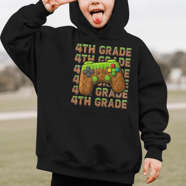 First Day Of 4th Grade Level Begins Back To School Girl Boy Graphic Kid Hoodie First Day Of 4th Grade Level Begins Back To School Girl Boy Graphic Kid Hoodie