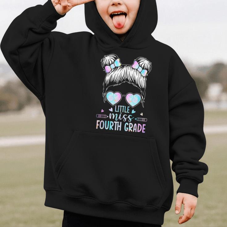 Fourth Grade Little Miss Back To School 4th Grade Little Graphic Kid Hoodie