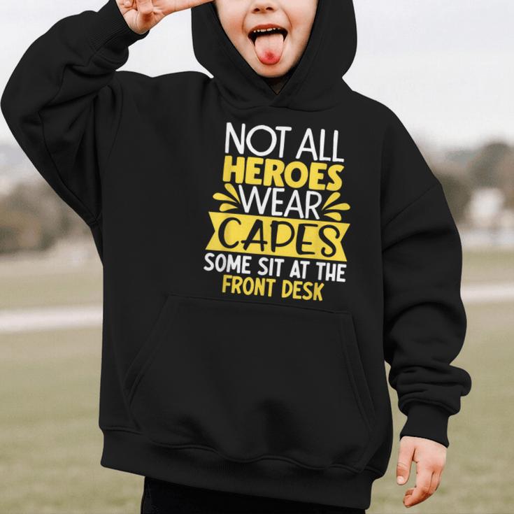 Front Office Desk Administrator Back To School Reception Graphic Kid Hoodie Front Office Desk Administrator Back To School Reception Graphic Kid Hoodie