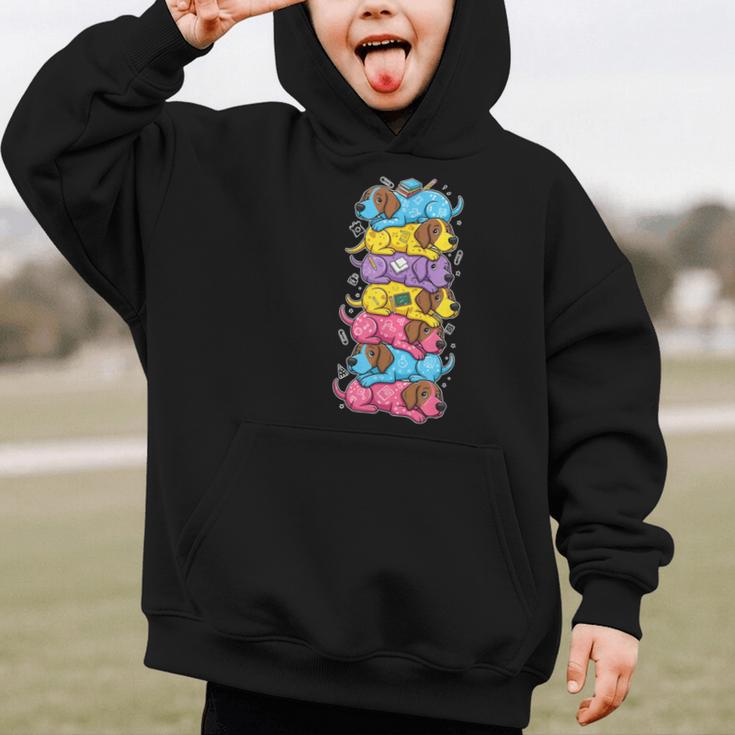 German Shorthaired Pointer Rainbow Back To School Boys Girls Graphic Kid Hoodie