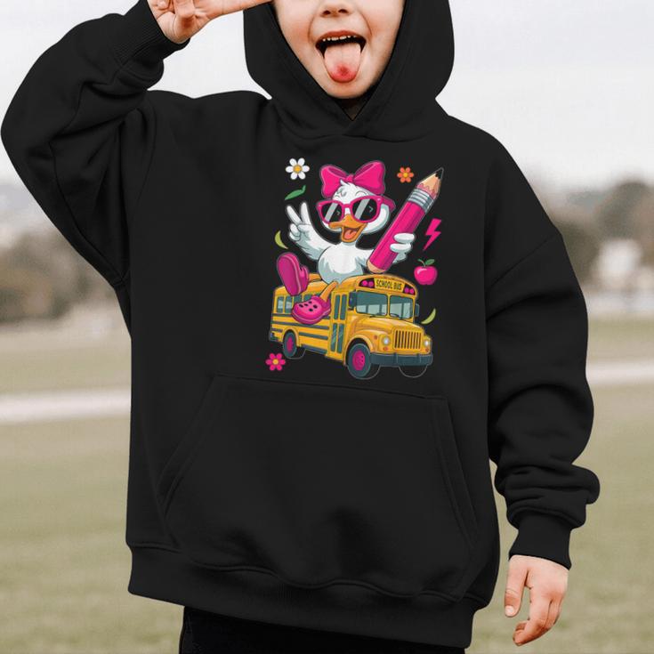 Goose Back To School First Day Of School Girls Boys Graphic Kid Hoodie Goose Back To School First Day Of School Girls Boys Graphic Kid Hoodie