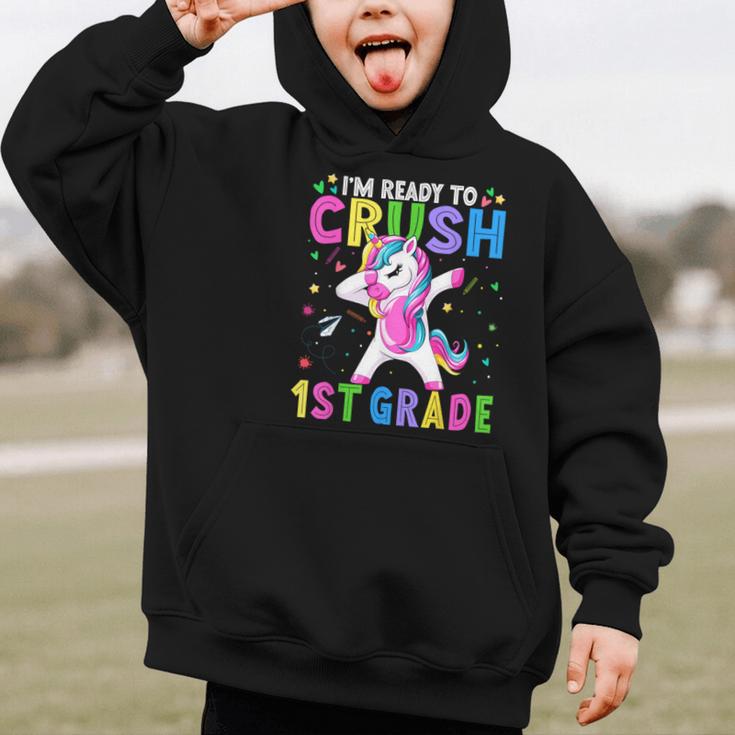 I'm Ready For First Grade Back To School 1st Grade Girls Graphic Kid Hoodie I'm Ready For First Grade Back To School 1st Grade Girls Graphic Kid Hoodie