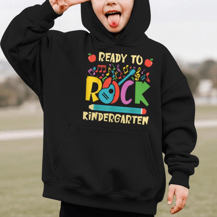 I'm Ready To Rock Kindergarten Guitar Back To School Boys Graphic Kid Hoodie I'm Ready To Rock Kindergarten Guitar Back To School Boys Graphic Kid Hoodie