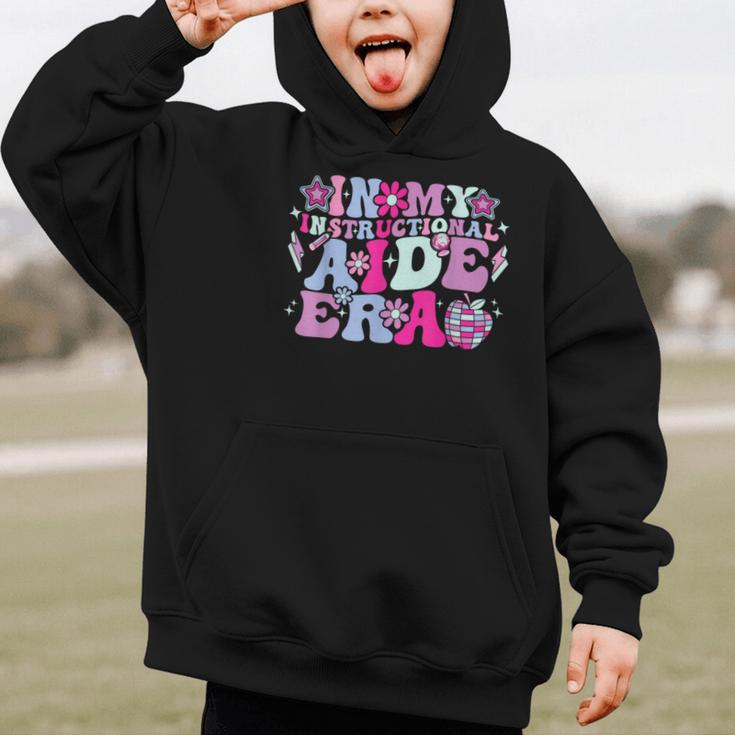 In My Instructional Aide Era Groovy Back To School Graphic Kid Hoodie