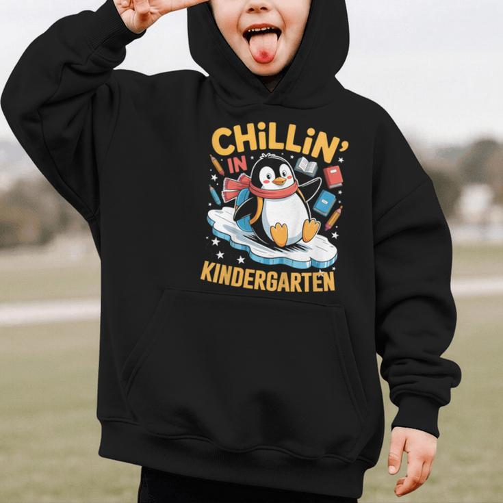 Kids Chillin In Kindergarten Penguin Student Back To School Boys Graphic Kid Hoodie