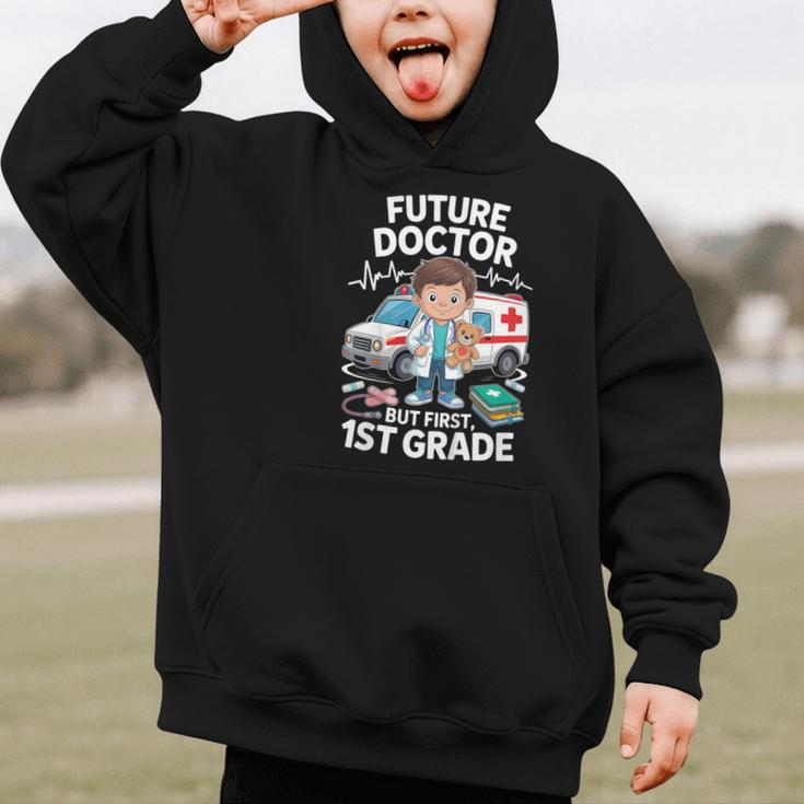 Kids Future Doctor 1st Grade Student Back To School Boy Kids Graphic Kid Hoodie