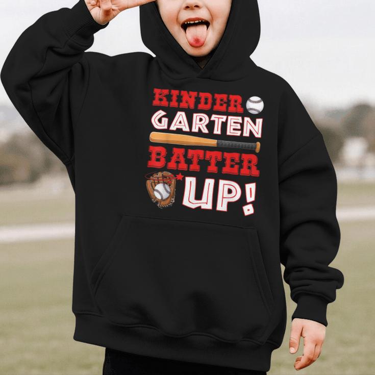 Kindergarten Batter Up Back To School Baseball Player Boys Graphic Kid Hoodie Kindergarten Batter Up Back To School Baseball Player Boys Graphic Kid Hoodie