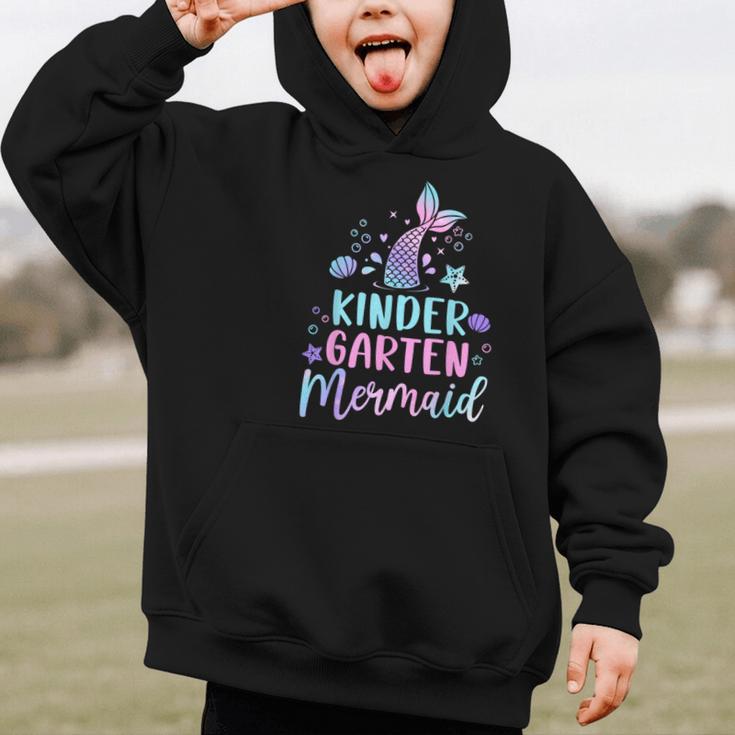 Kindergarten Mermaid Back To School Girls First Day Kinder Graphic Kid Hoodie Kindergarten Mermaid Back To School Girls First Day Kinder Graphic Kid Hoodie
