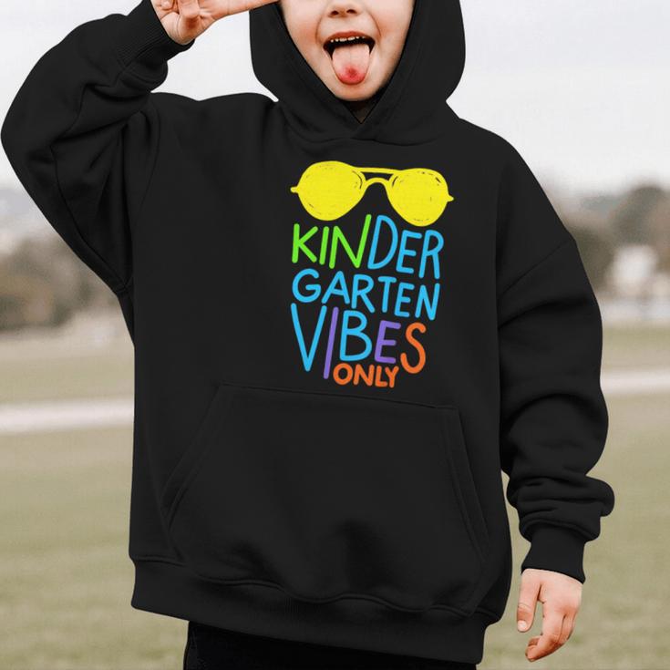 Kindergarten Vibes Only Glow Sunglasses Back To School Graphic Kid Hoodie