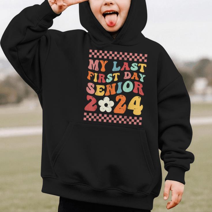 My Last First Day Senior 2024 Back To School Class Of 2024 Graphic Kid Hoodie My Last First Day Senior 2024 Back To School Class Of 2024 Graphic Kid Hoodie