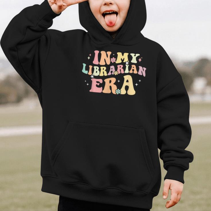 In My Librarian Era Retro Back To School Bookworm Book Lover Graphic Kid Hoodie