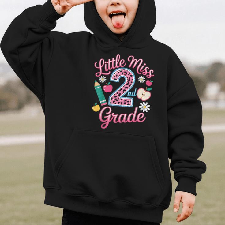 Little Miss 2nd Grade Grader Girls 1st Day Back To School Graphic Kid Hoodie Little Miss 2nd Grade Grader Girls 1st Day Back To School Graphic Kid Hoodie