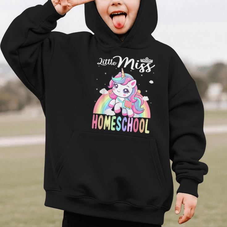 Little Miss Homeschool Back To School Girls Homeschool Graphic Kid Hoodie