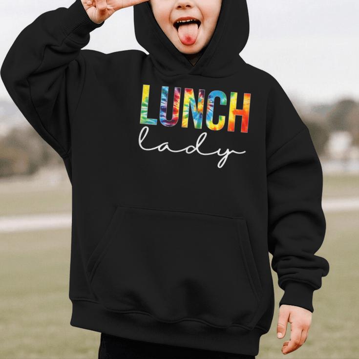 Lunch Lady For Work Tie Dye Back To School Appreciation Day Graphic Kid Hoodie Lunch Lady For Work Tie Dye Back To School Appreciation Day Graphic Kid Hoodie