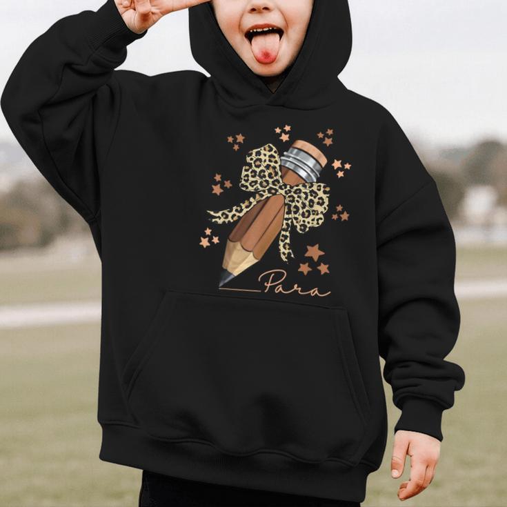 Melanin Pencil Leopard Bow Para Back To School Graphic Kid Hoodie Melanin Pencil Leopard Bow Para Back To School Graphic Kid Hoodie