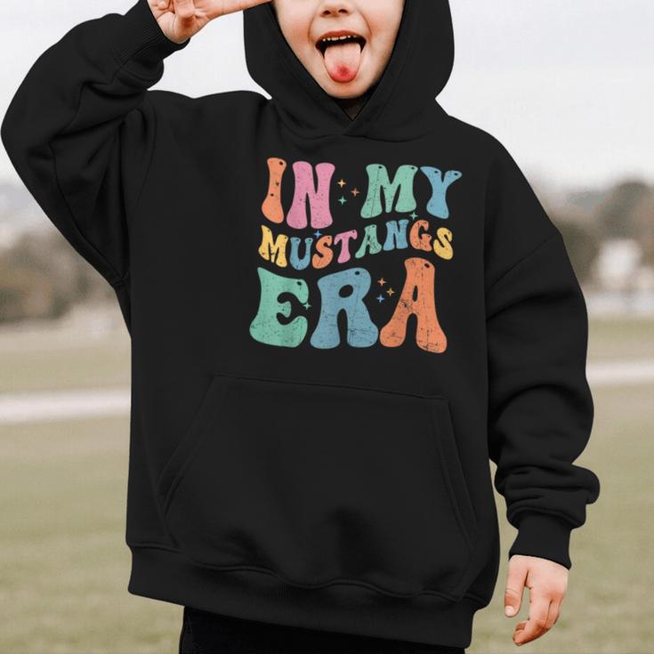 In My Mustangs Era Back To School Spirit Game Retro Groovy Graphic Kid Hoodie In My Mustangs Era Back To School Spirit Game Retro Groovy Graphic Kid Hoodie