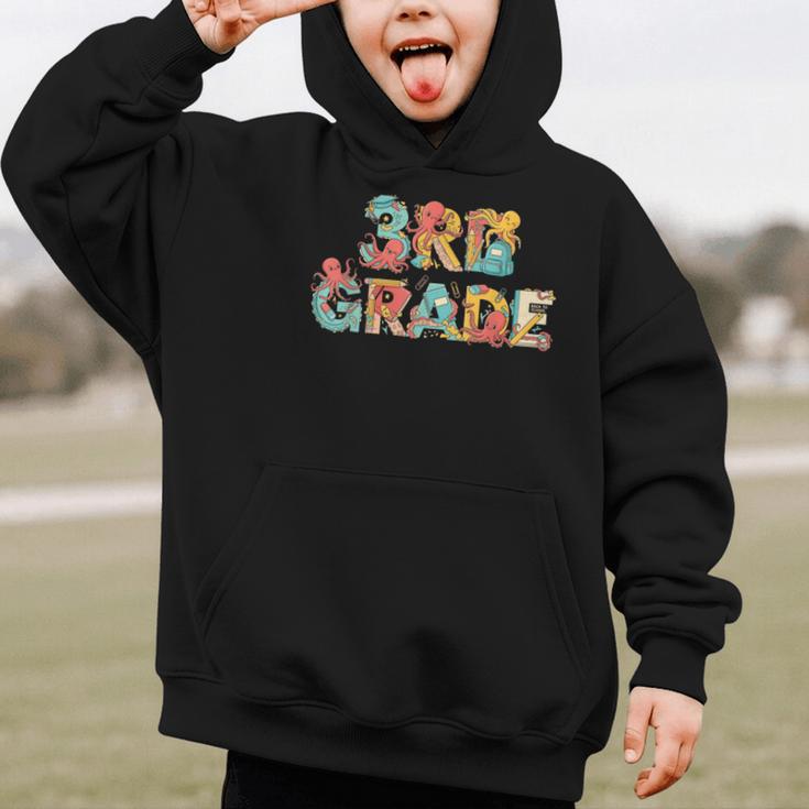 Octopus Third Grade Back To School Kids Boys Girls Graphic Kid Hoodie