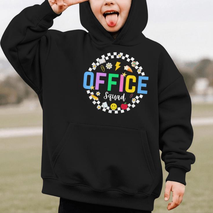 Office Squad Back To School Happy First Day Of School Graphic Kid Hoodie Office Squad Back To School Happy First Day Of School Graphic Kid Hoodie