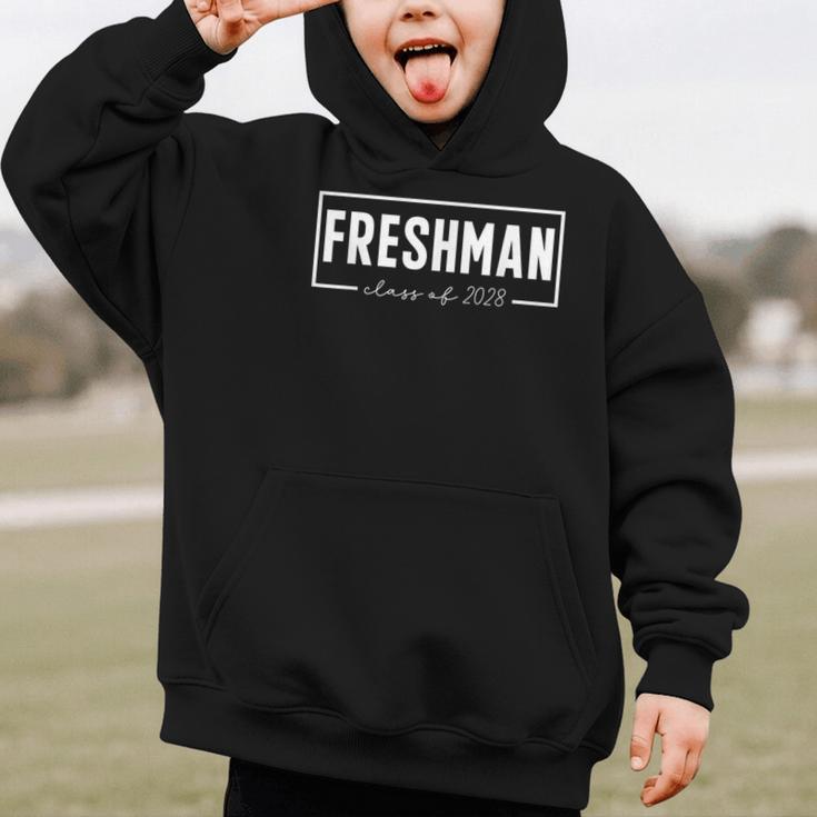 Official Freshman Class Of 2028 High School Back To School Graphic Kid Hoodie