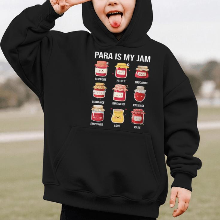 Parateaching Para Is My Jam Back To School For Paraeducator Graphic Kid Hoodie Parateaching Para Is My Jam Back To School For Paraeducator Graphic Kid Hoodie