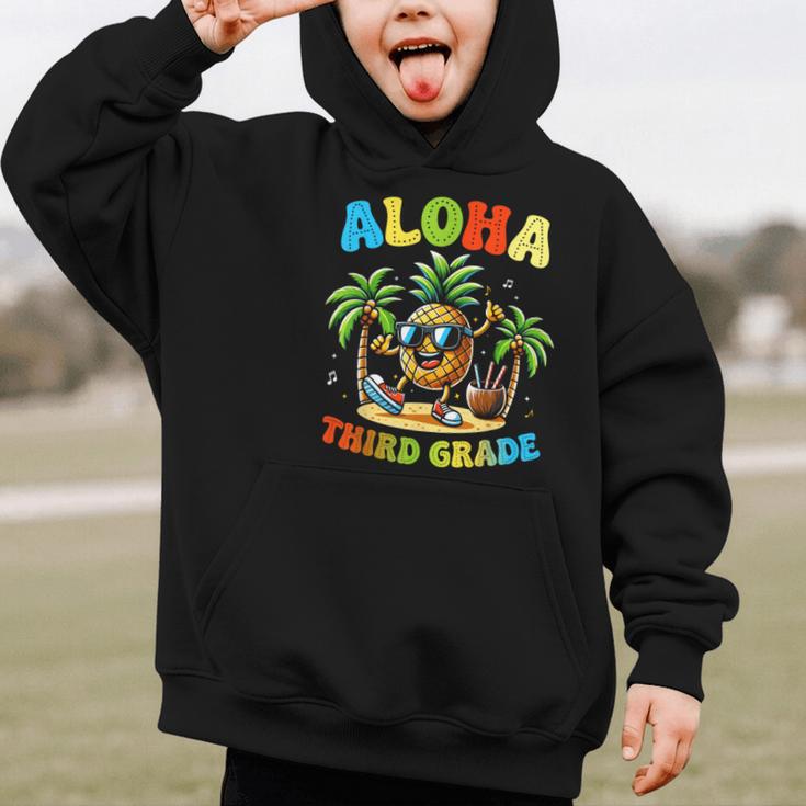 Pinapple Beach Back To School Day Aloha Third Grade Graphic Kid Hoodie