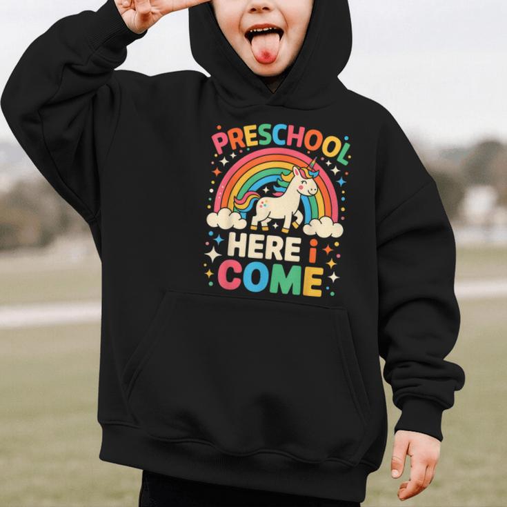 Preschool Here I Come Unicorn Back To School Preschool Girls Graphic Kid Hoodie Preschool Here I Come Unicorn Back To School Preschool Girls Graphic Kid Hoodie